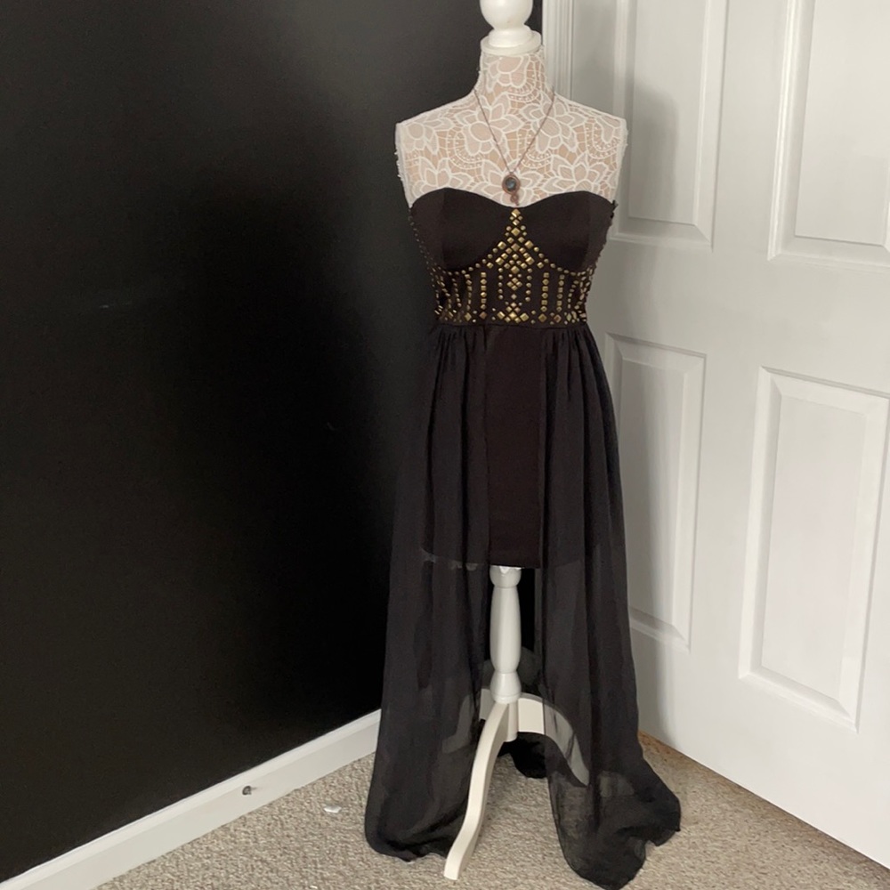 Strapless Studded Dress